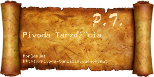 Pivoda Tarzícia névjegykártya